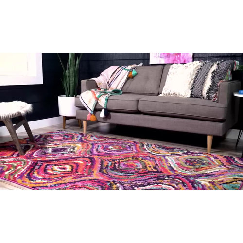 Langley Street Eddins Purple/Orange Area Rug & Reviews Wayfair